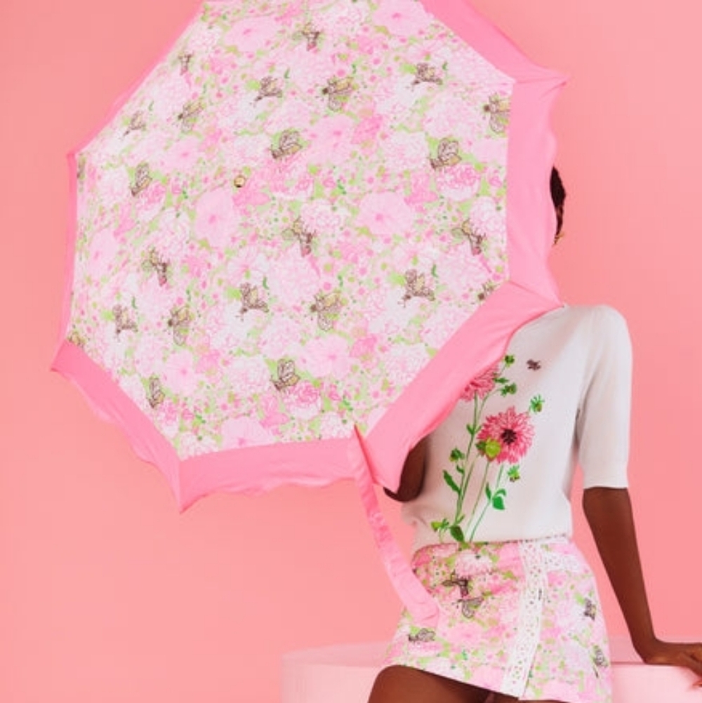 Lilly Pulitzer Travel Umbrella - Picture 2 of 9